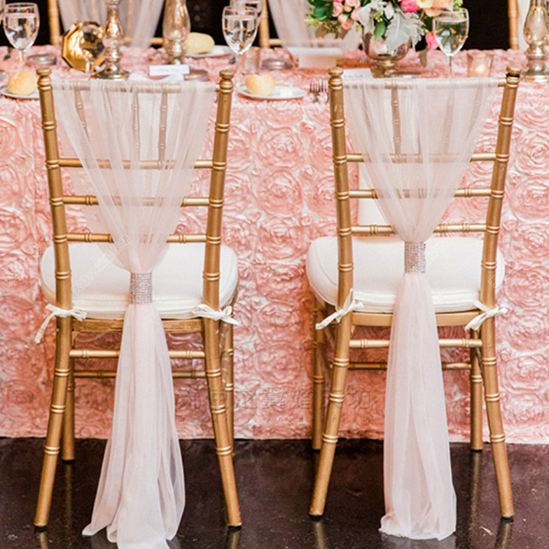 Chair Sash Organza - 10 szt. Pokrowiec na krzesło weselne
