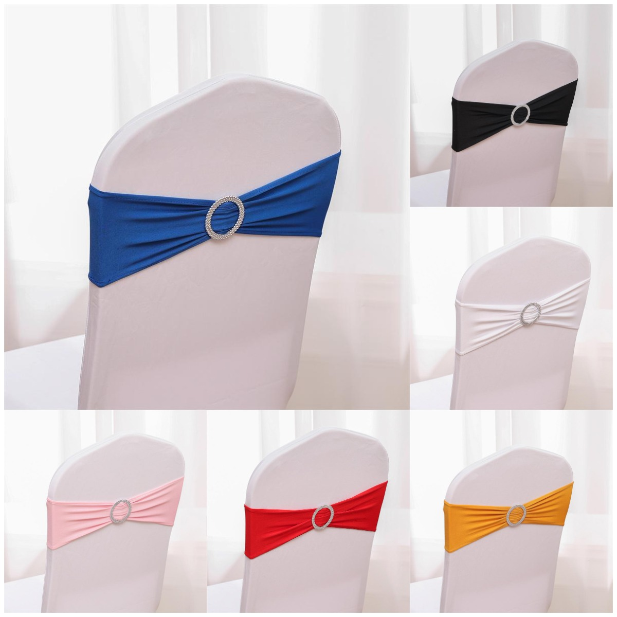 Chair Sash Organza - 100/50/10 szt. Eleganckie, trwałe szarfy na