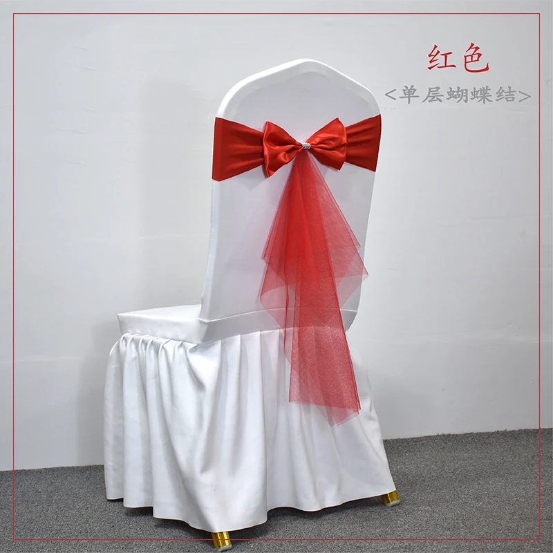 Chair Sash Organza - 10 50szt Spandex Szarfy na krzesła