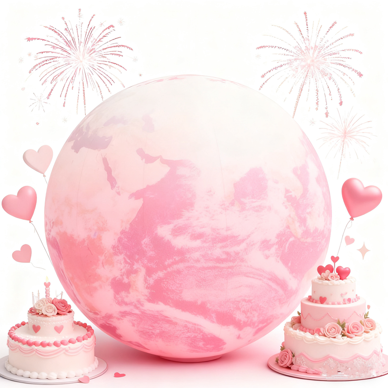 Wedding Decor Supply Store - Balon PVC Ziemia z oświetleniem LED