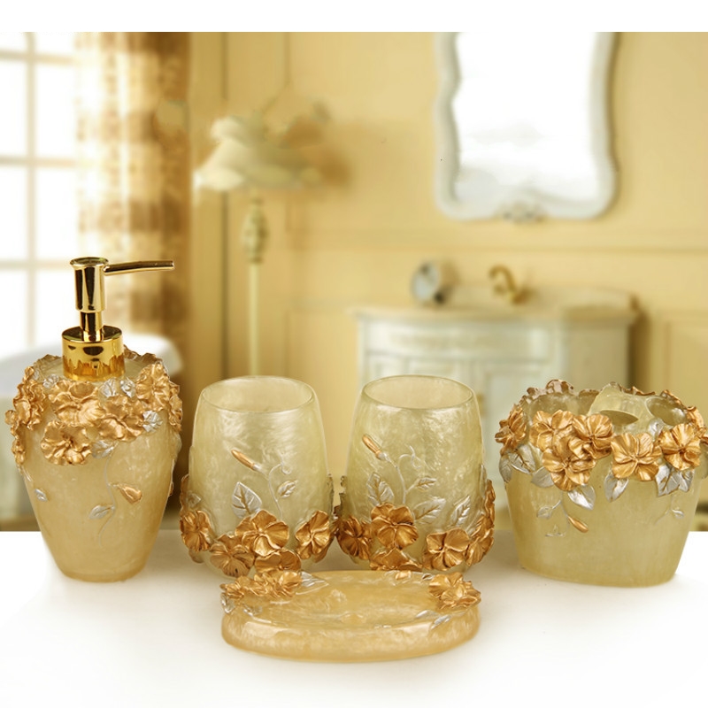 Wedding Bathroom Supply Kit - Zestaw łazienkowy z żywicy w stylu