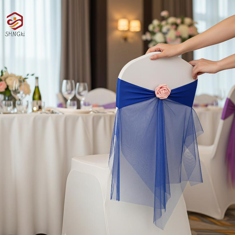 Chair Sash Organza - 1 sztuka organzowych szarf na krzesła,