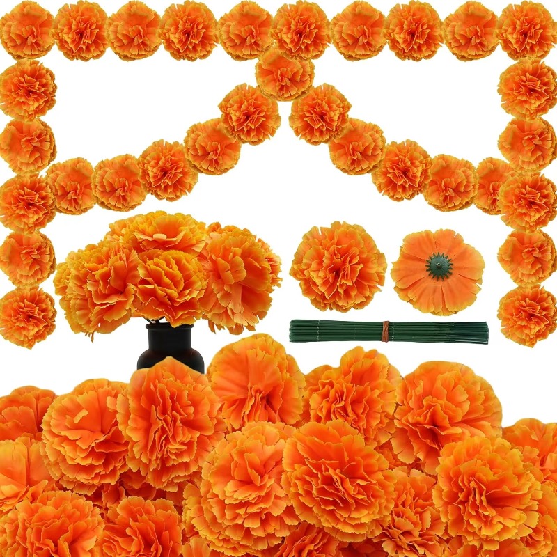 Indian Wedding Decor Supply - 10-30 SZT. Jedwabne Główki Goździków i