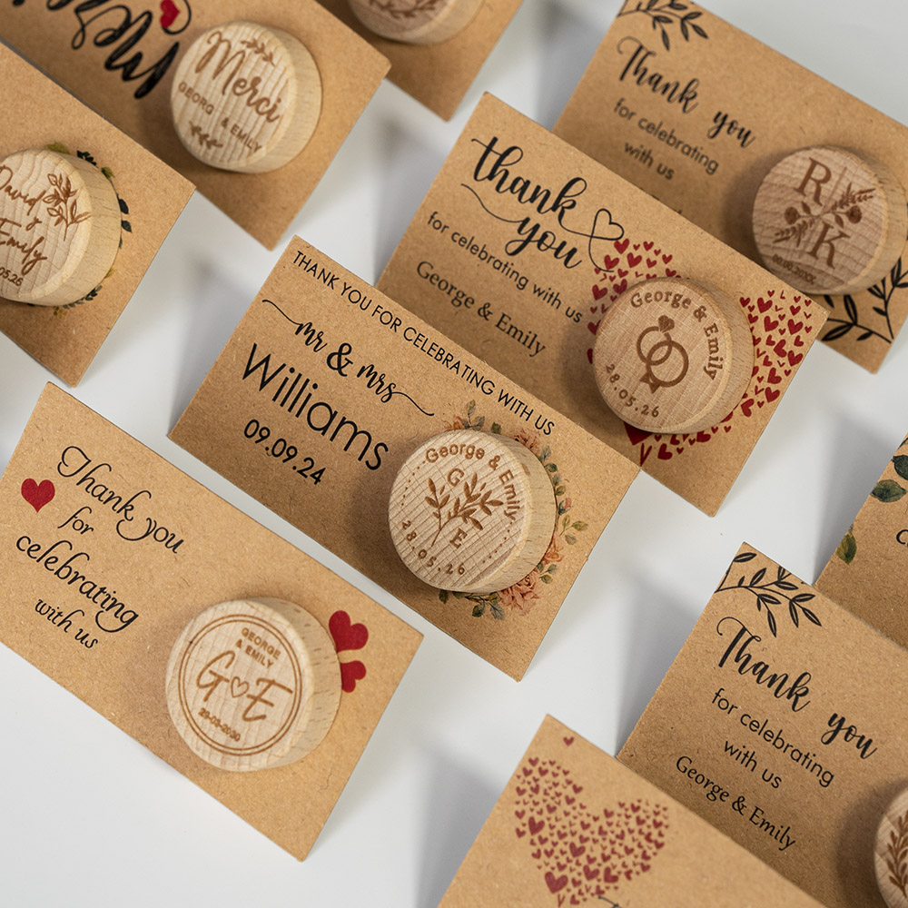 Wedding Supply List - Personalizowany korek do butelki wina z