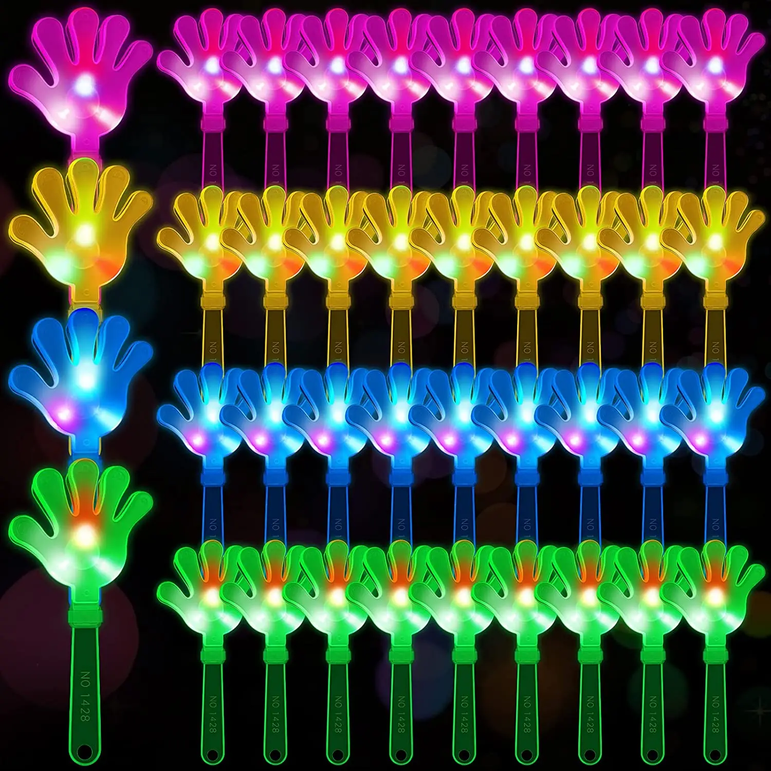 Wedding Event Supply - 12szt Klapki ręczne Rozświetlone LED Klapki