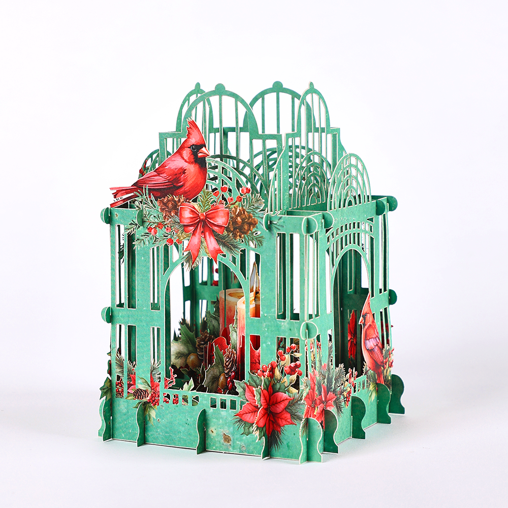 Wedding Supply Business - Boże Narodzenie Poinsecja 3D Box Cardinalis