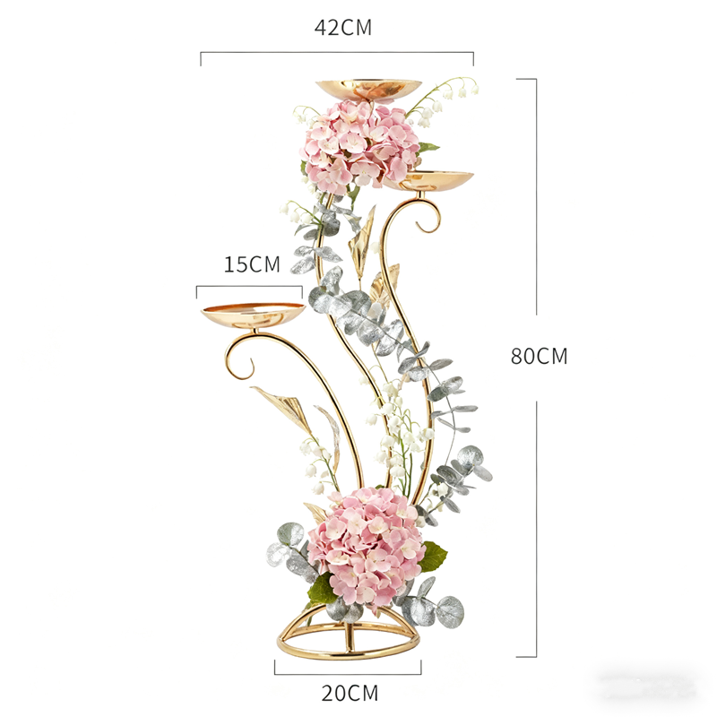 Wedding Decor Supply Store - Złoty stojak na kwiaty do sklepu