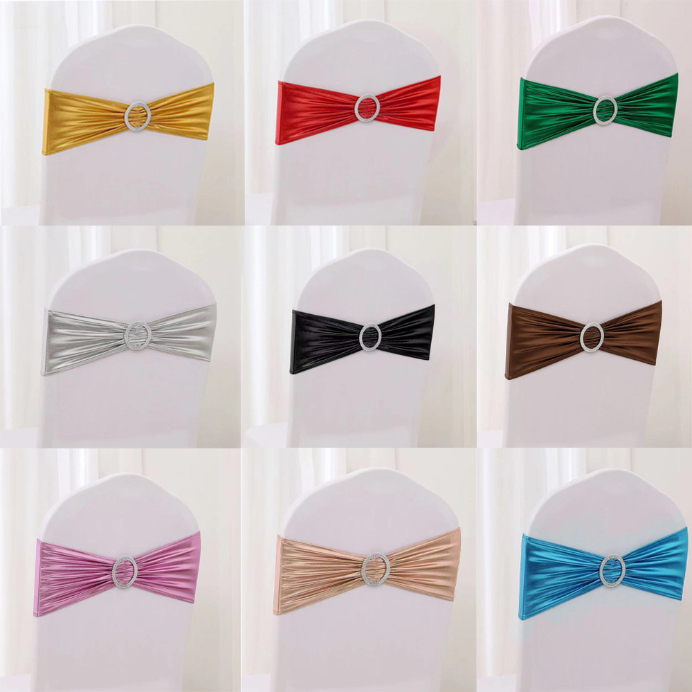 Chair Sash Organza - 10/50/100szt Dekoracja krzesła weselnego Szarfy do