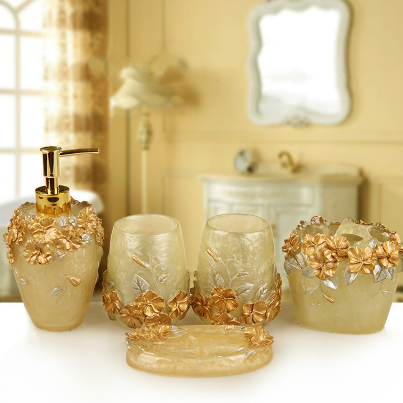 Wedding Bathroom Supply Kit - Europejski zestaw łazienkowy z żywicy tłoczonej,