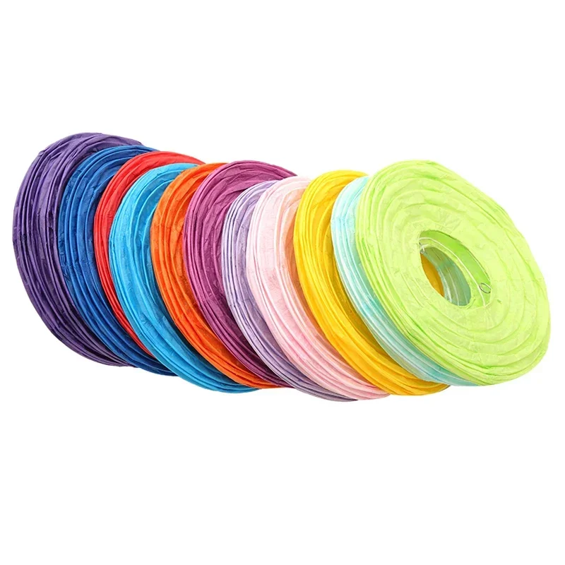 Wedding Event Supply - Wielokolorowe chińskie lampiony papierowe 15-20-25-30-35-40cm na