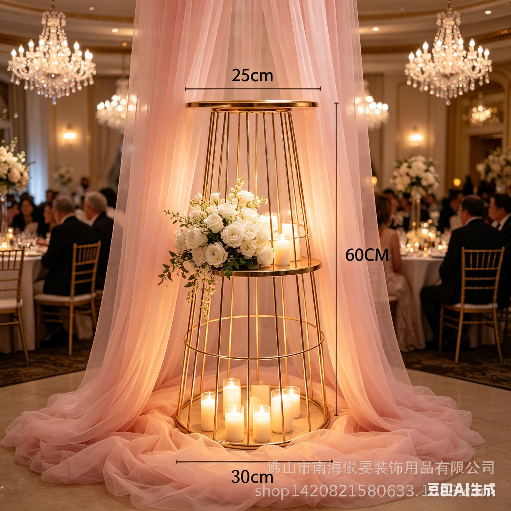 Wedding Decor Supply Store - 5/10 szt. Metalowe wazony w kształcie
