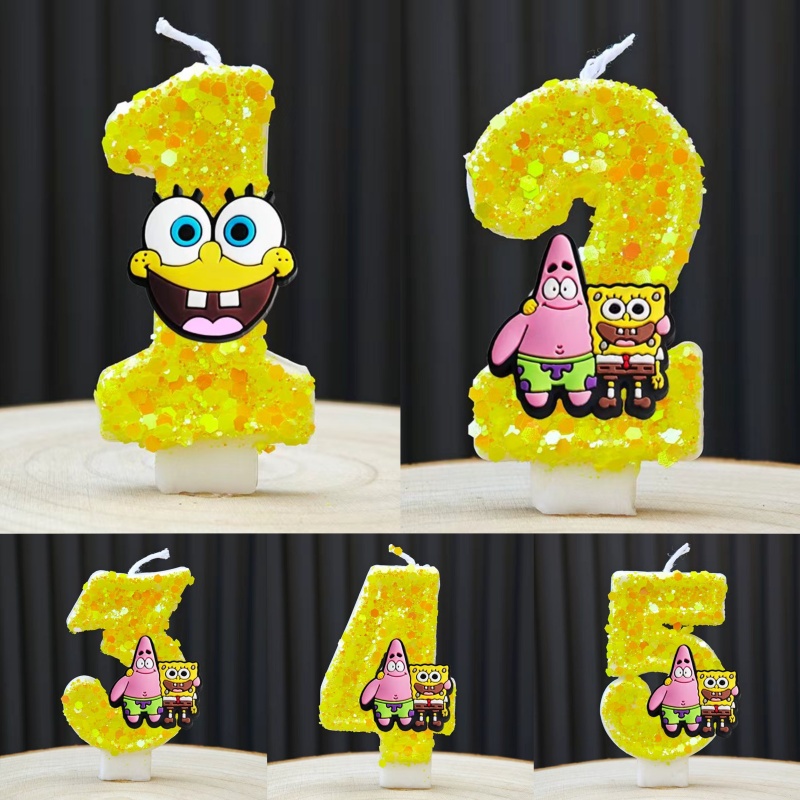 Unity Candle Set - Śliczne świeczki SpongeBob Anime Numer 0-9