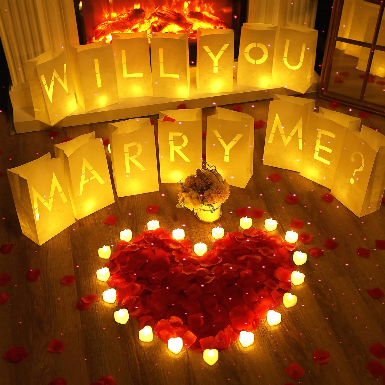 Unity Candle Set - Will You Marry Me Propozycja Dekor