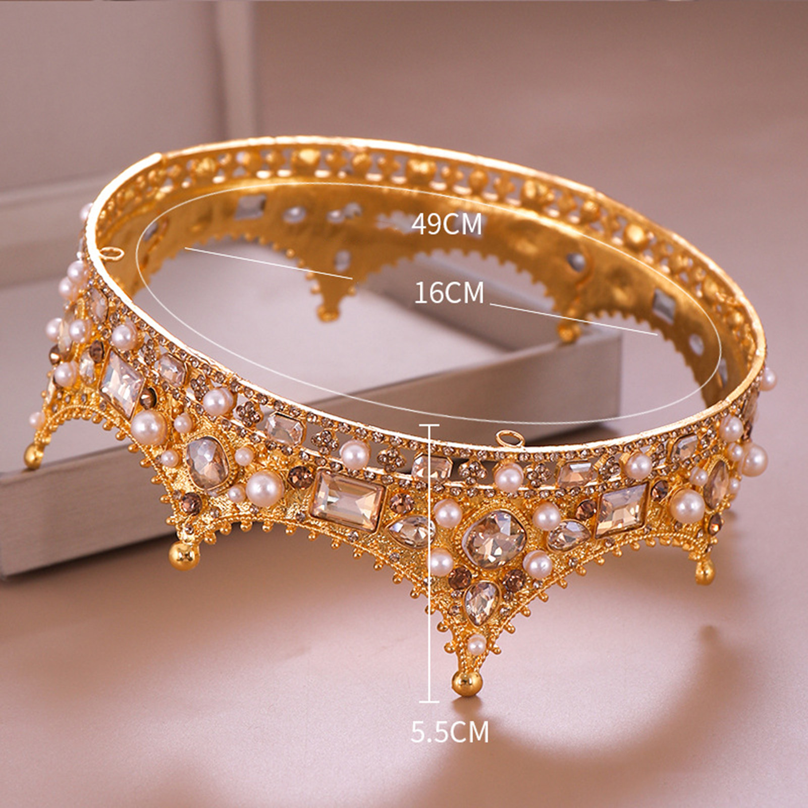 Wedding Decoration Supply - Korona ślubna z cyrkoniami, tiara w