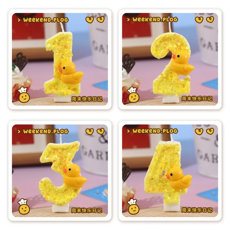 Unity Candle Set - Świeczki 3D Mini Żółte Kaczuszki Dekoracja