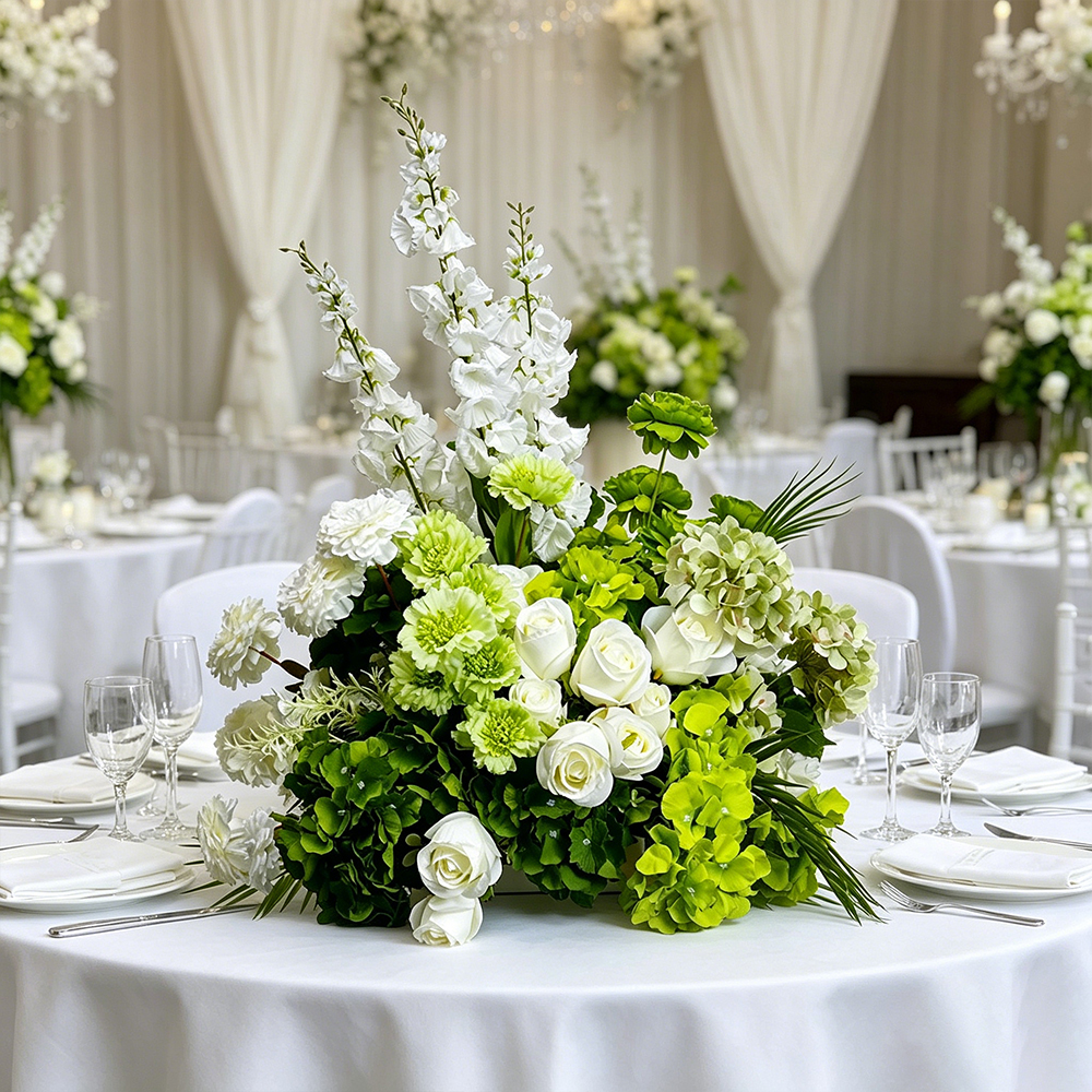 Luksusowe biało-zielone aranża – Wedding Event Supply recenzja i cena