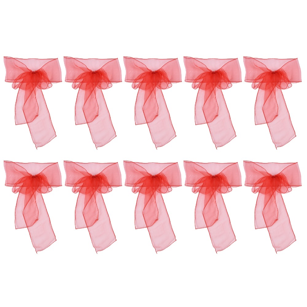 10 szt. Niebieskie, czerwone,  – Chair Sash Organza recenzja i cena