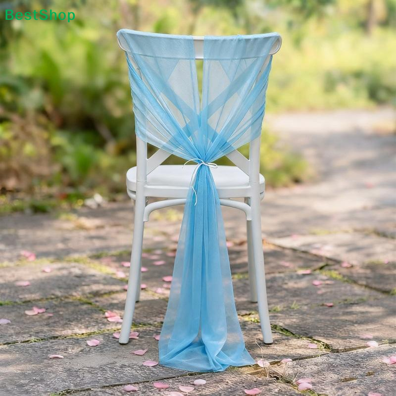 20*275cm Ślubna Ozdoba na Krze – Chair Sash Organza recenzja i cena