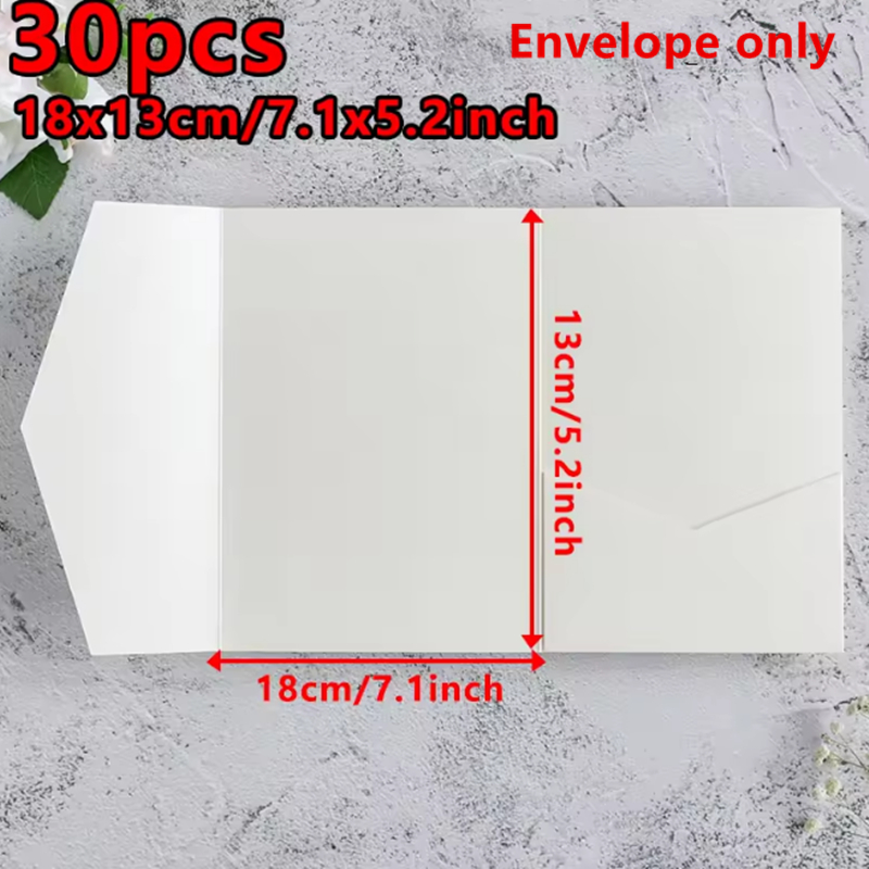 30 szt. zielonych kopert 18x13 – Wedding Supply Business recenzja i cena