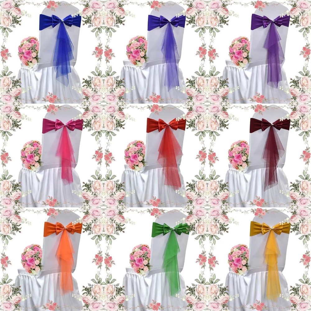 Klasyczne europejskie ozdobne  – Chair Sash Organza recenzja i cena
