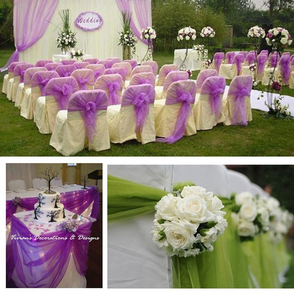 Dekoracje ślubne tiulowa rolka – Chair Sash Organza recenzja i cena