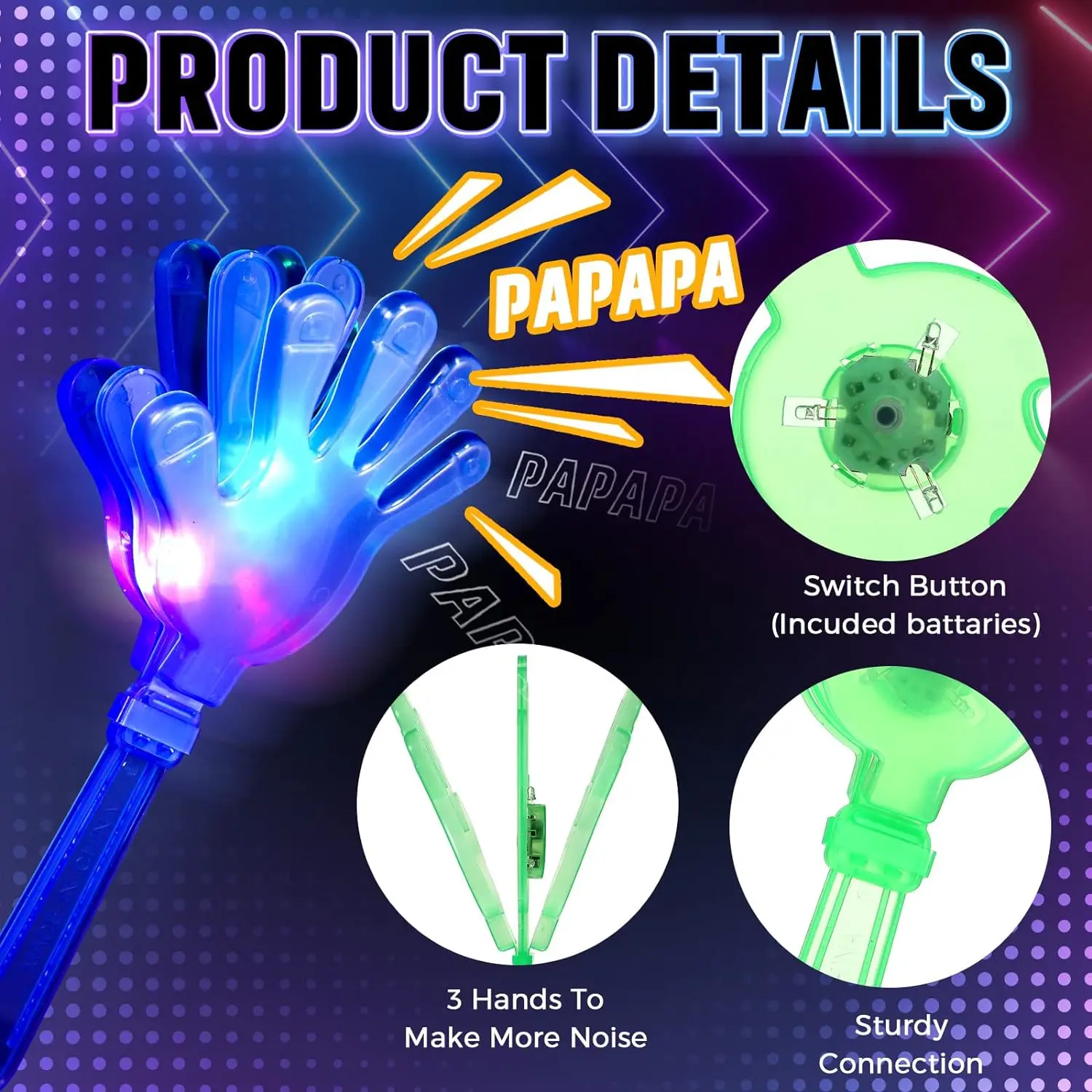 12szt Klapki ręczne Rozświetlo – Wedding Event Supply recenzja i cena