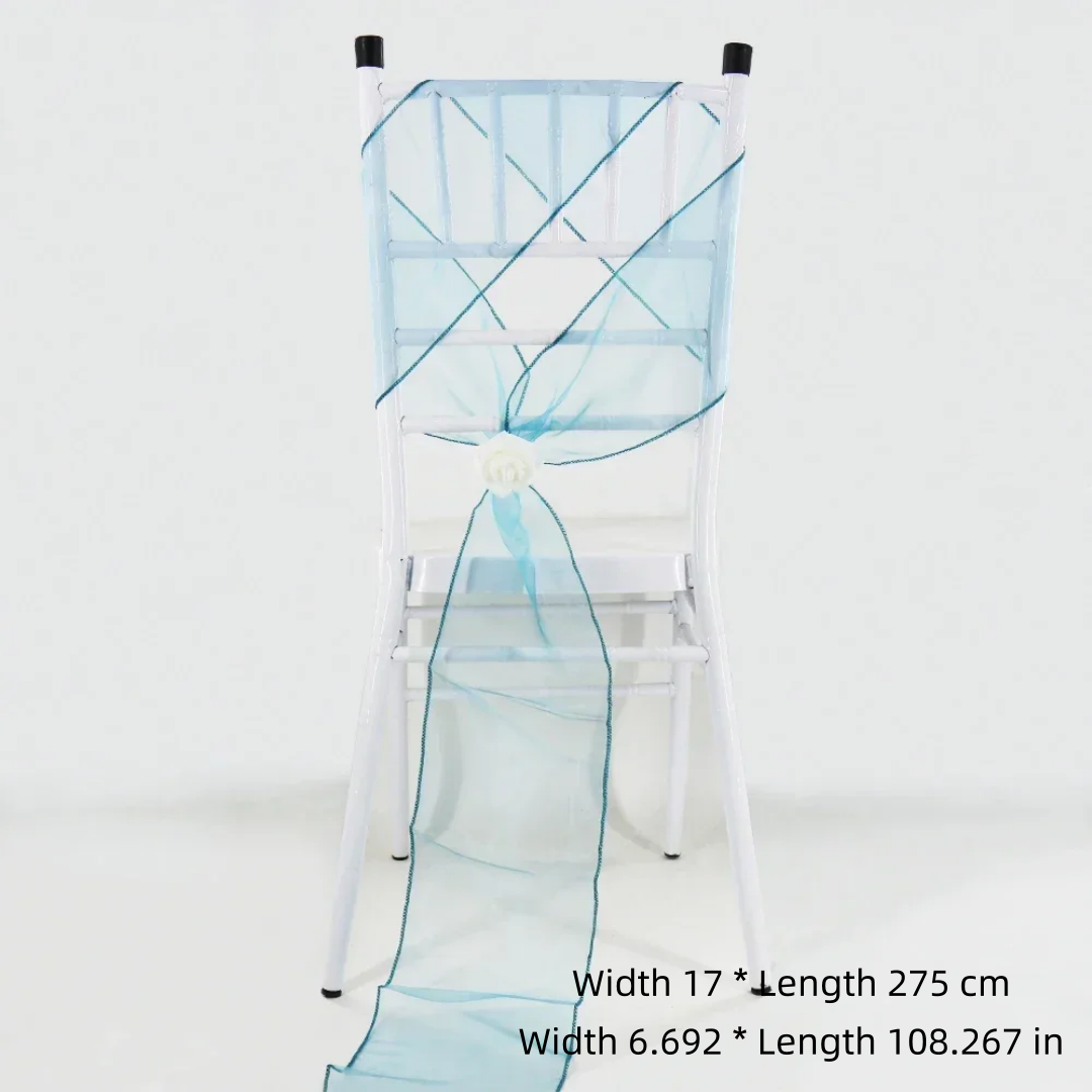 Dekoracje na krzesła weselne,  – Chair Sash Organza recenzja i cena