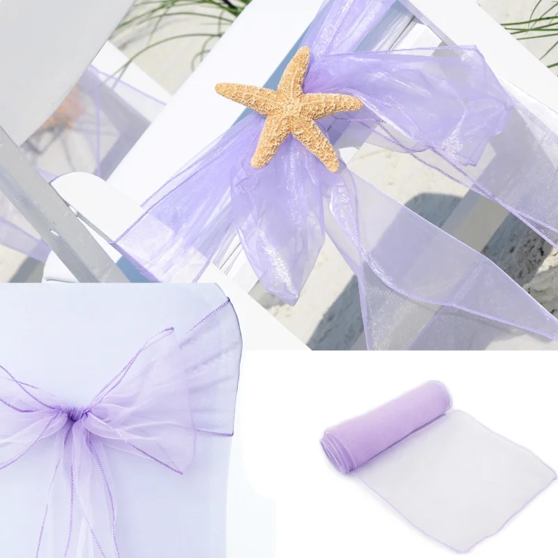 Dekoracje na krzesła weselne,  – Chair Sash Organza recenzja i cena