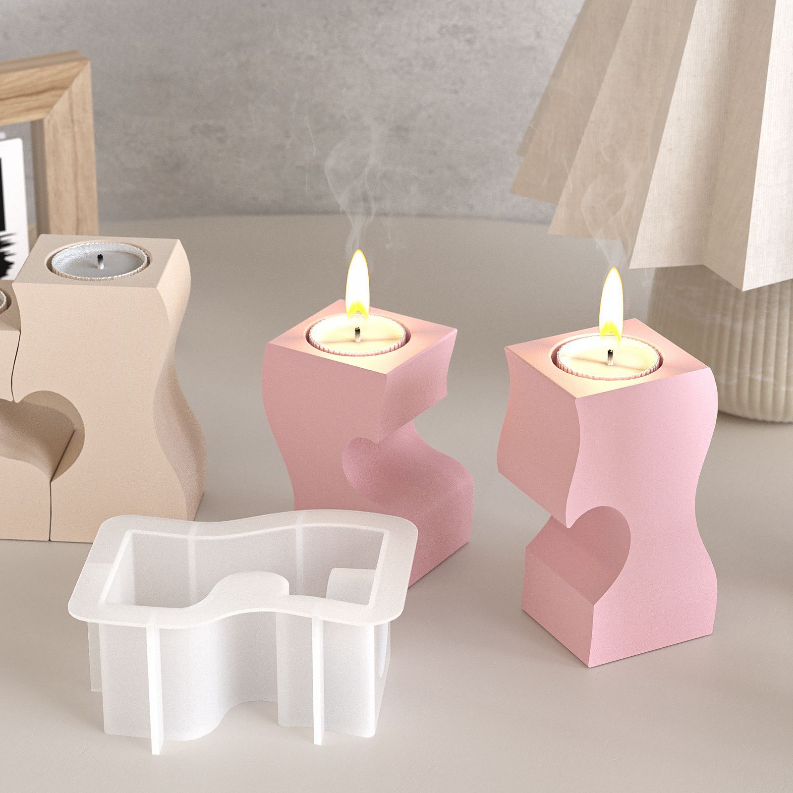S Heart Candlestick Silicone M – Unity Candle Set recenzja i cena
