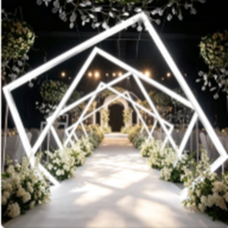 4 SZT. LED Metalowe Łuki Dekor – Wedding Decor Supply Store recenzja i cena