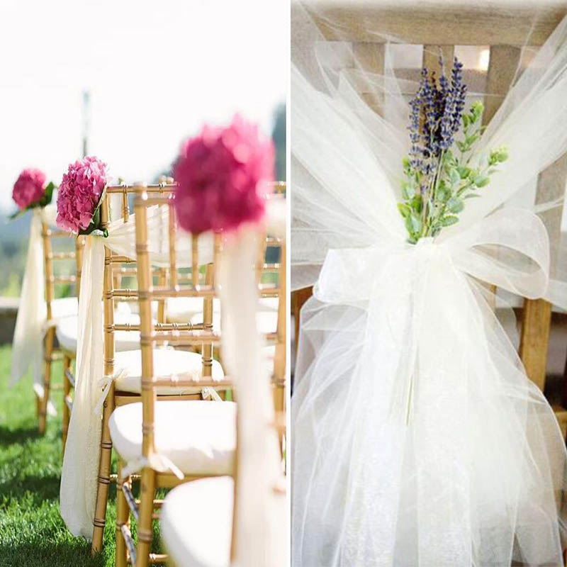 5 metrów/partia Sheer Crystal  – Chair Sash Organza recenzja i cena